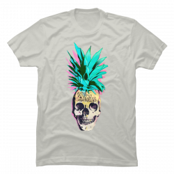 skull pineapple shirt